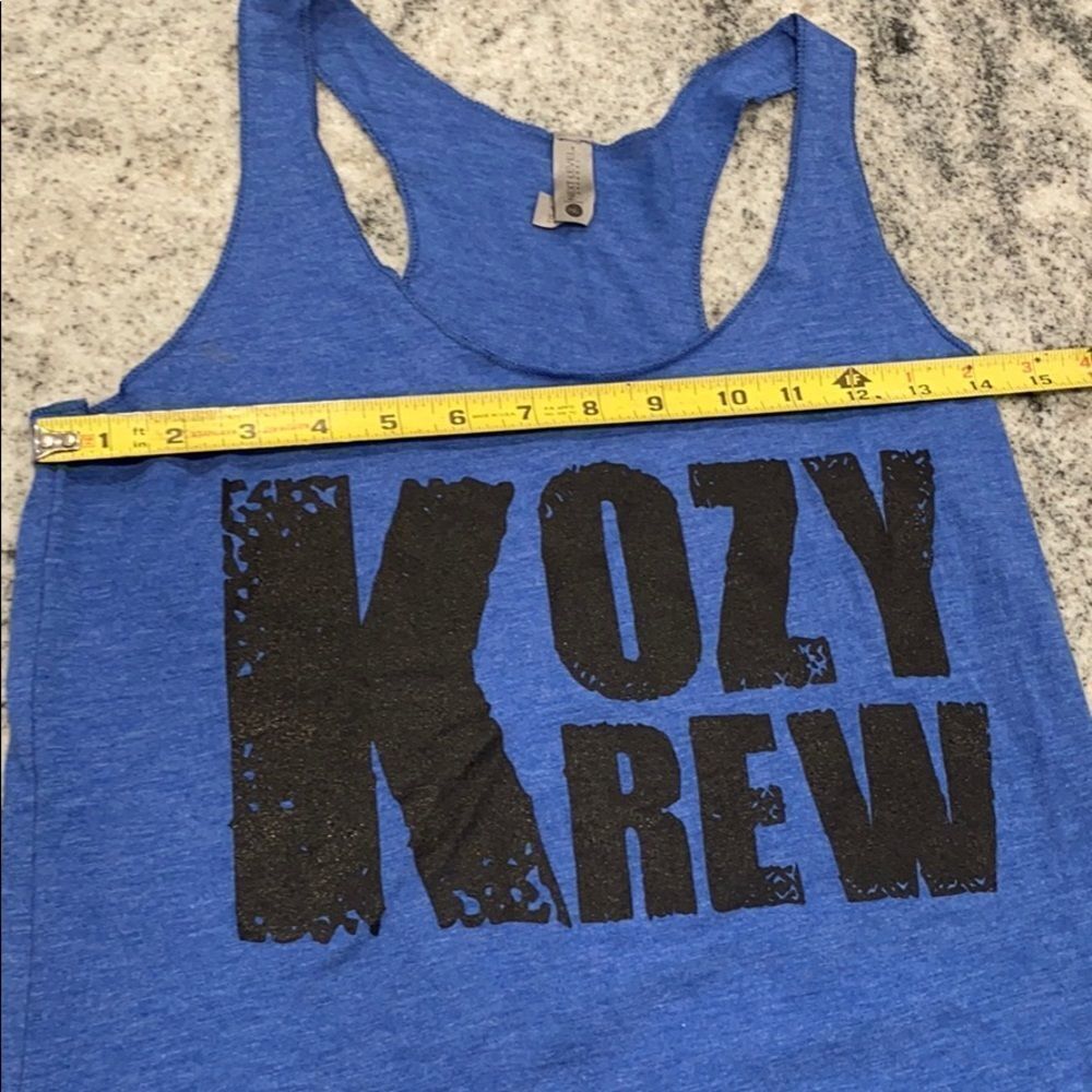 Blue Kozy Krew Workout Tank Medium - Picture 3 of 6